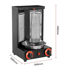 XYWGBMS Electric/Gas Kebab Grill Machine, Smokeless Turkey Doner Kebab Machine, 360° Rotating Vertical Broiler Barbecue Oven in Silver - Perfect for Home or Commercial Use,B-B