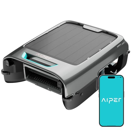 AIPER EcoSurfer S2 Solar Pool Skimmer Robot 24/7 Continuous Cleaning, Gray