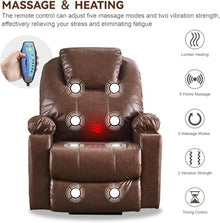 Power Lift Recliner Chair with Heat and Massage for Elderly Adults