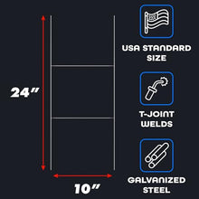 Pack of 100 - 18"x24" Custom Yard Signs - Plastic Lawn Signs - Print Double Sided - Front & Back + Metal Stakes Included