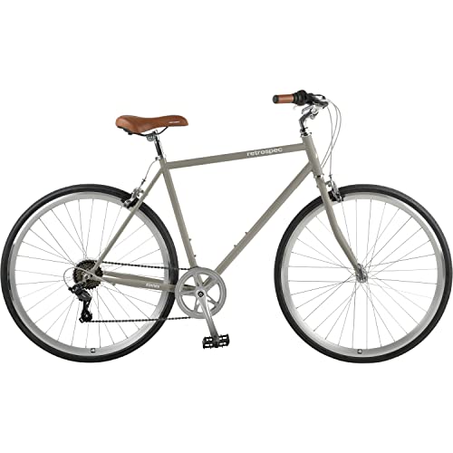 Retrospec Kinney 7-Speed City Bike High-Tensile Steel Commuter Bicycle - Tungsten