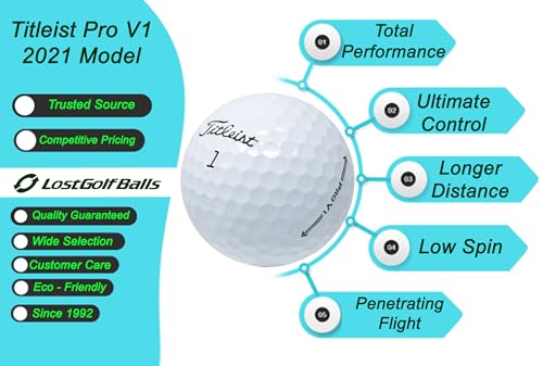 LostGolfBalls.com Titleist Pro V1 Golf Balls Good Condition 2019 AAA White