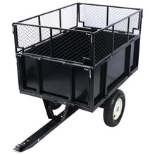 Neojoyoenix ATV Trailer Steel Dump Cart, 750lbs 22 Cubic Feet Utility Trailer Lawn Garden Trailer with Heavy Duty Tow Behind Carts and Removable Sides for Tractors, ATV, UTV, Lawn Mowers