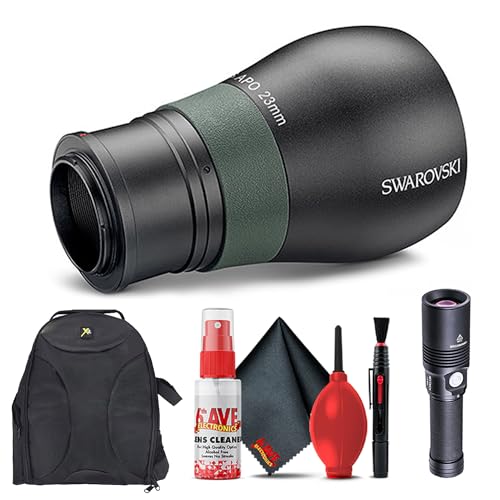 SWAROVSKI OPTIK TLS APO 23mm Digiscoping Lens for ATX/STX Spotting Scopes with Backpack, Flashlight & Cleaning Kit