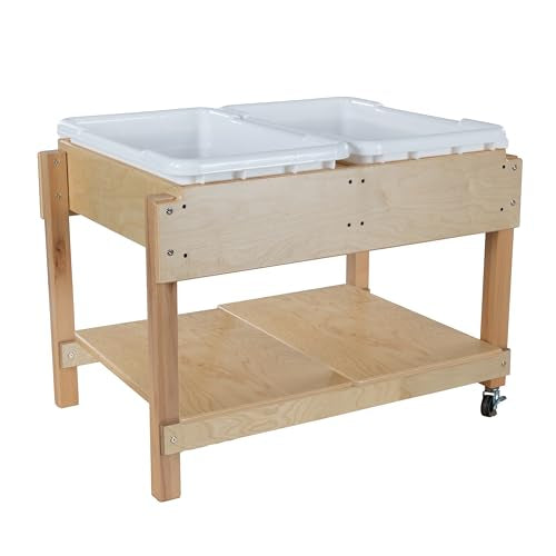 Wood Designs Children's Sand and Water Play Table Birch Wood Sensory Activity Table