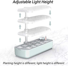 Hydroponics Growing System, Indoor Herb Smart Garden Starter Kit with LED Grow Light, for Home Kitchen Gardening Height Adjustable (10 Pots)