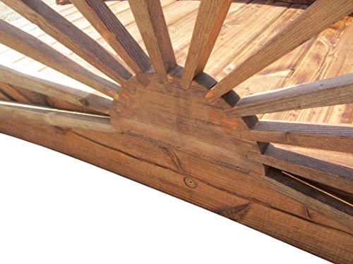SamsGazebos Sunburst Garden Bridge 8 ft Brown