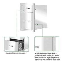 51.69 x 32.99 x 52.98) cm(L x W x H) Outdoor Kitchen Drawers Stainless Steel BBQ Drawers for Outdoor Kitchen BBQ Island WIDE APPLICATION