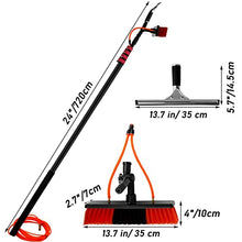 18FT-36FT Hydro Telescopic Brush, Window Cleaning Rod, Extendable for Cleaning Conservatory Roofs, Cleaning Photovoltaic and Solar Panels。,35cmbrushhead-10.8M/36FT