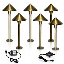 HALF OFF PONDS LumiNight 3-Watt LED Brass Dome Path Light - 6 Pack Kit