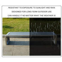 VOLDAX Outdoor Garden Bench, 2-Person Patio Garden Benches, Stainless Steel Patio Bench, Seat Backless Bench, Rectangular Dining Chair for Yard, Park, Balcony (Size : 100cm/39in)