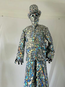 HoHoHuo Silver Mirror Man Performance Costume XLarge