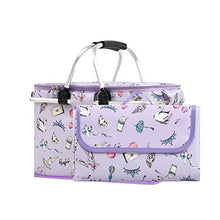 Outdoor Portable Picnic Basket and Picnic Mat Set Folding Picnic Camping Lunch Bag Insulated Cooler Bag (Color : B Size : 42 * 23 * 23cm) (C 42 * 23 * 23cm)