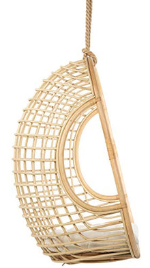 KOUBOO Grid Rattan Hanging Chair, Indoor Hanging Egg Chairs, Swings, Hammock Chairs with Stands for Patio, Bedroom, Adjustable Height Resistant, Natural