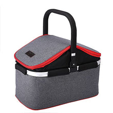 WJJDLLNP Outdoor Camping With Cover Portable Basket Insulation Bag Travel Folding Picnic