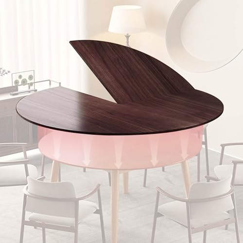 Round Folding Table Large Round Foldable Table Top Only - 120 140 160 180 200 220cm Dia Circular Wood Replacement Table Top - Space Saving Folding Circle Table for Parties/Wedding/Event(Dia 190cm/6.2f