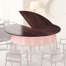 Round Folding Table Large Round Foldable Table Top Only - 120 140 160 180 200 220cm Dia Circular Wood Replacement Table Top - Space Saving Folding Circle Table for Parties/Wedding/Event(Dia 190cm/6.2f