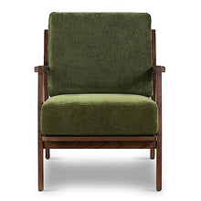 POLY & BARK Verity Lounge Chair Distressed Green Velvet