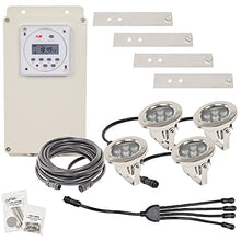 EasyPro Pond Products AquaShine LED Fountain Lights with 150 ft Power Cord, Digital Timer, and Remote Control