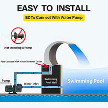DEHIWI Swimming Pool Stainless Steel Waterfall Fountain Waterfall Spillway Pool Fountain Decoration Pool Water Feature Outdoor Spray Water Curtain,for Pond,Hot Springs,Spa Pool,65cm*30cm