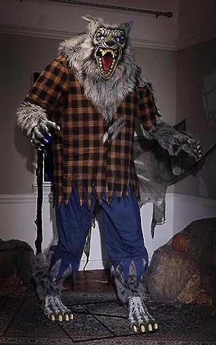 Seasonal Visions Animated Hulking Werewolf Prop Halloween Lifesize 7.5'