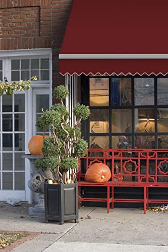ADVANING SG Series, 12'x10' Manual Retractable Awning, Fully Assembled Quality UV+ Sun Shade Canopy, Color: Burgundy, MA1210-A108NG