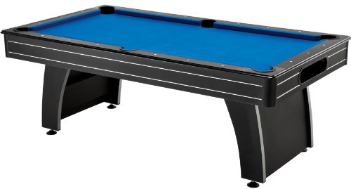 Fat Cat by GLD PRODUCTS 7’ Pool Table with Automatic Ball Return, Electric Blue Playing Surface