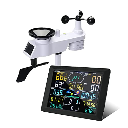 Wi-Fi Weather Station with Temperature,Humidity,Wind Speed Direction,Rain More