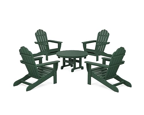 Trex Outdoor Furniture 5-Piece Monterey Bay Adirondack Chair Conversation Group Rainforest Canopy