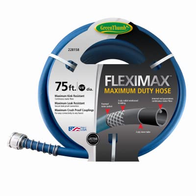 Fleximax 5/8" x 75' foot Maximum Duty Kink Less Garden Hose - Pack of (4)