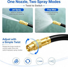 Plant Watering Devices 360° Bendable Nozzles, 4 Spray Modes, Mist Cooling Kit for Road Canopy Deck Umbrella(H 20 in(50cm) Nozzle,L 295ft(90m))