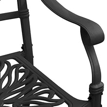 HEFZGDB 5 Piece Bistro Set Cast Aluminum Black Outdoor Table and Chairs Outdoor Patio Furniture Set Balcony Furniture Great for porches, lawns and patios.