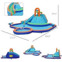 Outsunny Kids Inflatable Water Slide 4-in-1 Bounce House Multi-Colored