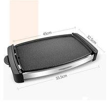 AFPSDLFJDLS Large Home Nonstick Electric Grills Removable Baking Tray Teppanyaki Easy Clean Fried Above Grilled Below