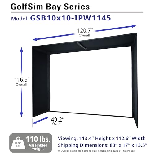 Elite Projector Golf Impact Screen White