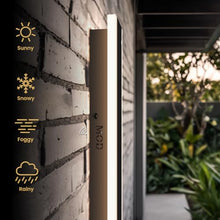 MOD LIGHTING Haylen Sensor | Waterproof Outdoor Wall Light with Dawn-to-Dusk Sensor, Remote Control for Colour Temperature 3000K-6000K & Brightness, Long Patio Lights, Exterior Sconce, 1-Pack (79")