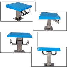 Ankewuei Heavy Duty Stainless Steel Swimming Pool Diving Board & Starting Block, <10° Incline Non-Skid Platform with Backstroke Handle for Outdoor/Indoor Pool Competition Training
