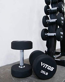 Vitos Fitness TPU Urethane Commercial Dumbbells White