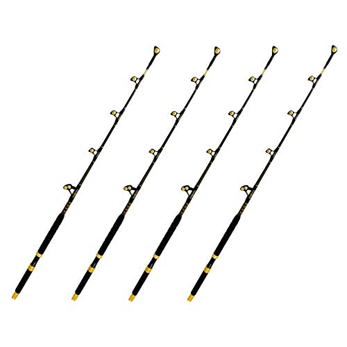EAT MY TACKLE 80 Wide 2 Speed Fishing Reels on Blue Marlin Tournament Rods (4 Pack)