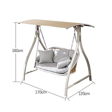 HAOKAZLBR Large Outdoor Porch Swing Garden Patio Swing Chair Outdoor Swing Chairs with Cushions and Pillow, Princess Swing Bed Garden Swing Outdoor Swing Chair Bench