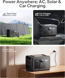 Arkpax Core1200W Solar Generator with 2x 100W Foldable Solar Panels