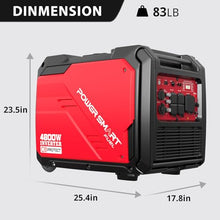 PowerSmart 4800-Watt Portable Inverter Generator with Electric Start, CO Protect, Quiet, 30 amp for RV-Ready