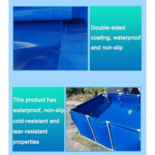 Zfmnoyev Pools Above Ground, Foldable PVC Fish Pond with Steel Frame, Backyard Aquarium Pool Pond with Drain Valve, Outdoor Water Storage Tank, for Camping Garden Deck(1x1x0.5m)
