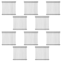 Fencer Wire Heavy Duty Flat Top Fence Barrier Panel Black, 6FT x 6FT, Pack of 10