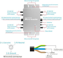 WEIMILOR Solar Micro Inverter, Waterproof IP65 1200W 1400W 1600W 2000W 2400W 2800W Grid Tie Mppt Pure Sine Wave Dc to Ac Solar Grid Tie Micro Inverter Solar & Wind Power Inverters,1600W