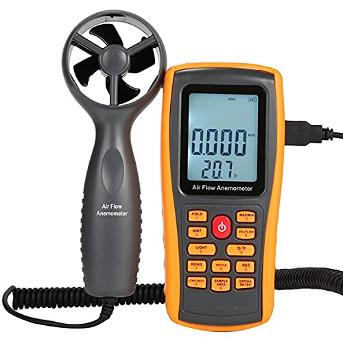 XIXIDIAN DigitalAnemometer,Handheld Wind Speed Meter for Measuring Wind Speed, Temperature and Wind Chill with Backlight and Max/Min for Shooting, Sailling Climbing, Hiking