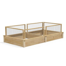 Greenes Fence Premium Cedar Raised Garden Bed with CritterGuard Fence System, 4' x 8' x 10.5" (3/4" Thick) - Made in USA with North American Cedar