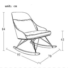 ASDNN Outdoor Garden Recliner Lounge Chair Armchairs Upholstered with Lumbar Pillow Porches Patio Rocking Seat，Green (Color : 95x70x84cm)