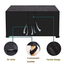 BhjKL Garden Fumiture Covers Heavy Duty 98x98x35in, Durable Patio Furniture Covers Waterproof with Air Vent and Handles, Rectangular Table and Chair Set Cover