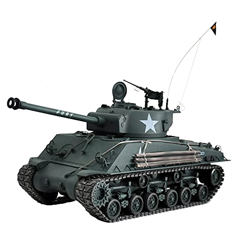 HOOBEN M4A3E8 Fury Sherman RC Tank Model RTR Assembled Green Version 6620F